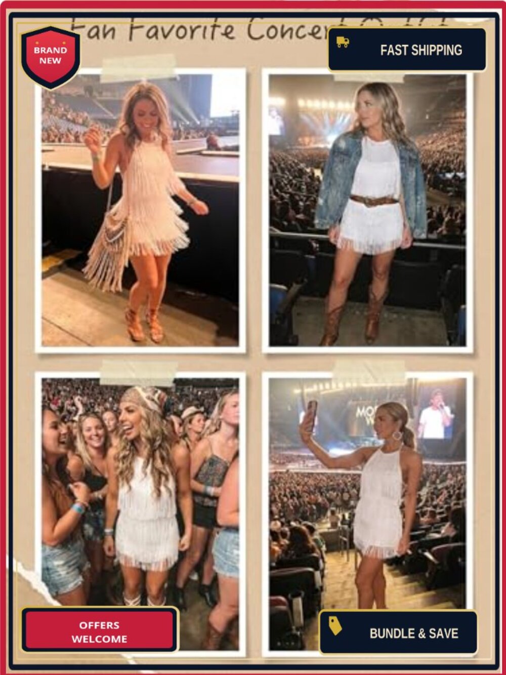Fringe Tassel Sleeveless Backless Romper - Western Country Concert Outfit - Picture 4 of 6
